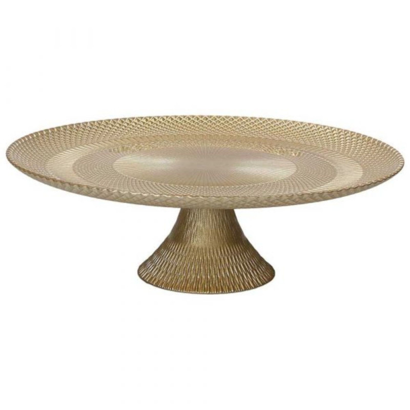 Cake stand D21cm LUST glass gold color