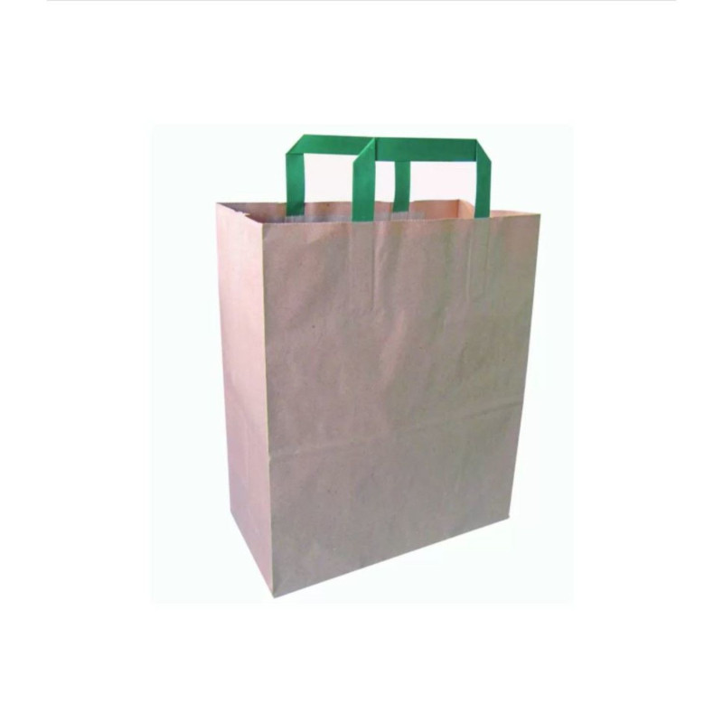 Paberkott roheliste sangadega 32x17x34cm pruun [250]