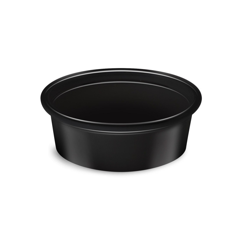 Kārbas v/l. plastmasas Ø70mm 50ml (vāki 74800) apaļas, melnas 50gab