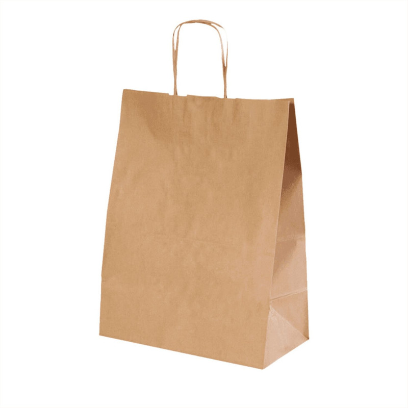 Paper bag 32x16x43cm with handles, beige [250]