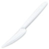 Plastic knifes, reusable, white 18.5cm 50pcs