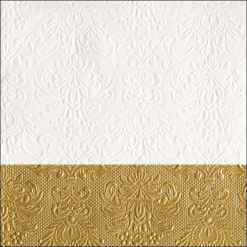 Servetėlės 33cm 3 pak.15vnt ELEGANCE DIP GOLD