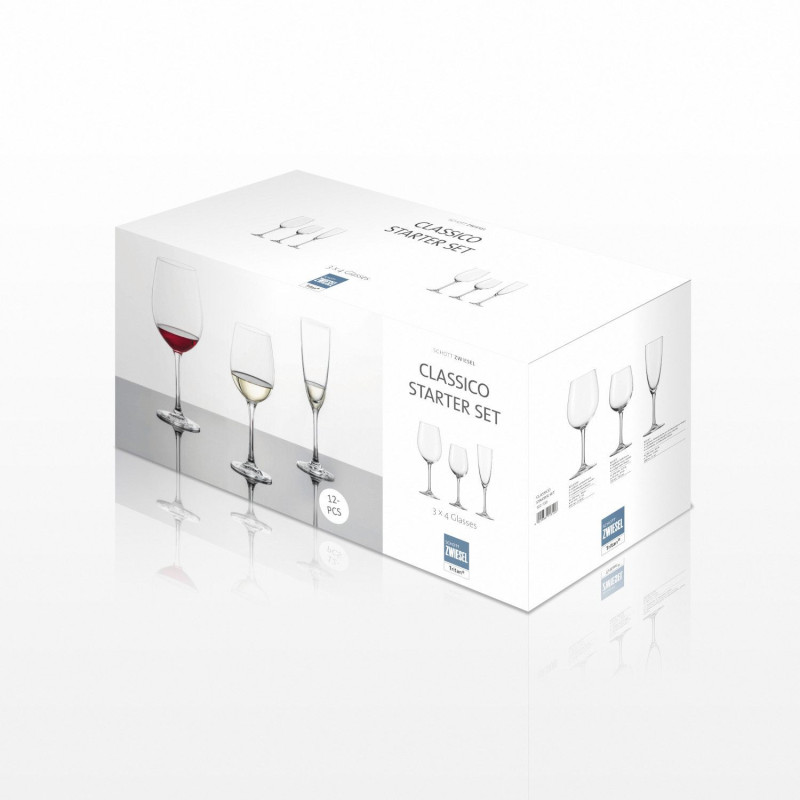 Glass CLASSICO STARTER SET 3x4pcs.
