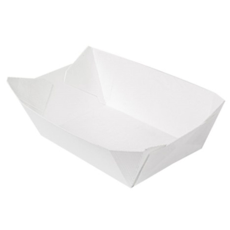 Paper serving tray 10.6x7.2x5.2cm 200pcs, white