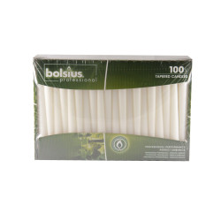 Candles h-24.5cm 100pcs white