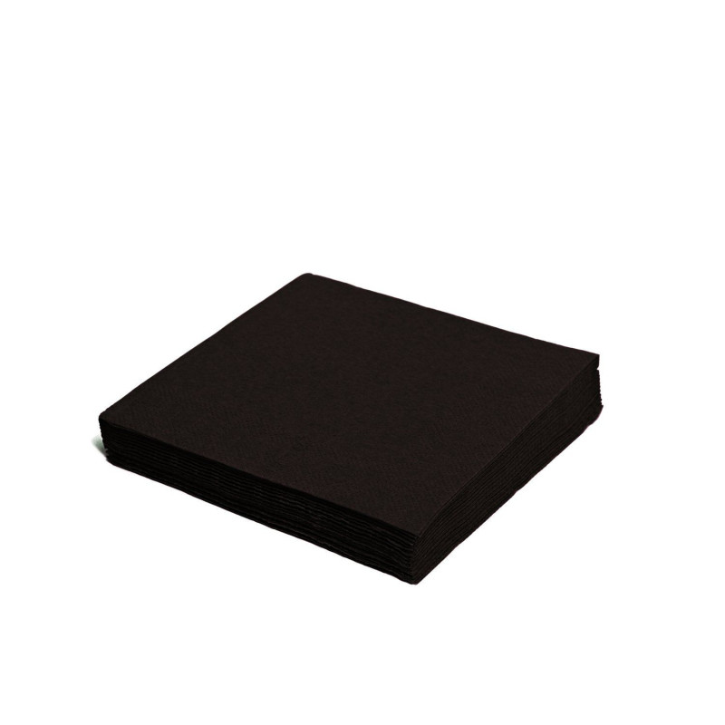Napkins 33x33cm 2-ply 50pcs black