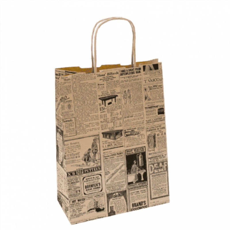 Paper bag TIMES with handles 26x14x32cm