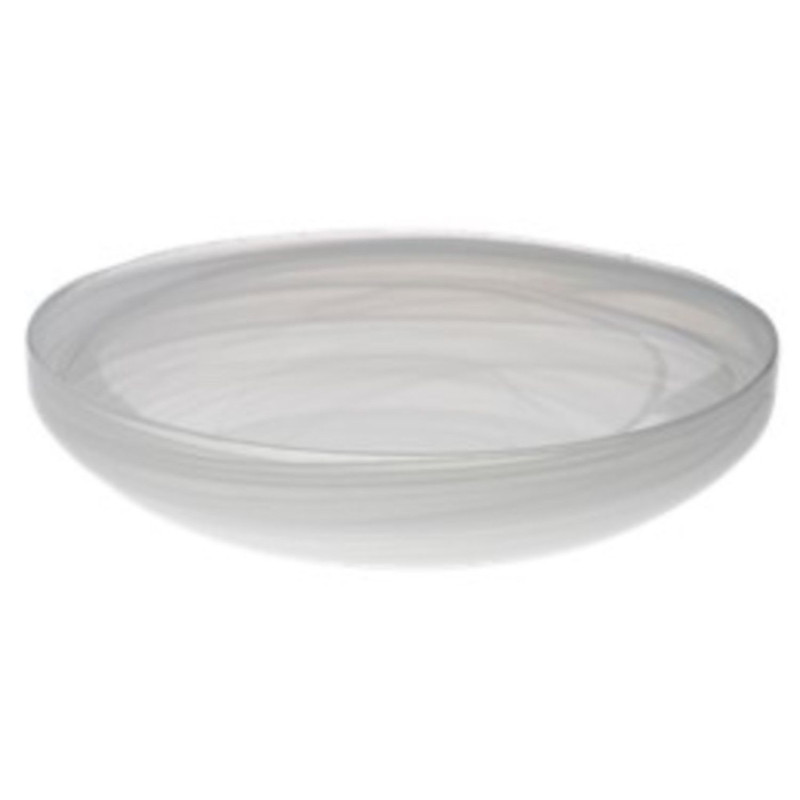 Leht ETHOS ø28cm klaas alabasteri valge