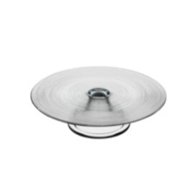 Footed cake plate CIRCLE D21cm glass clear