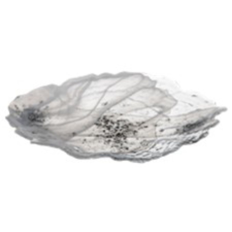 Bļoda MABEL 30x22cm stikla alabastra balta/melna