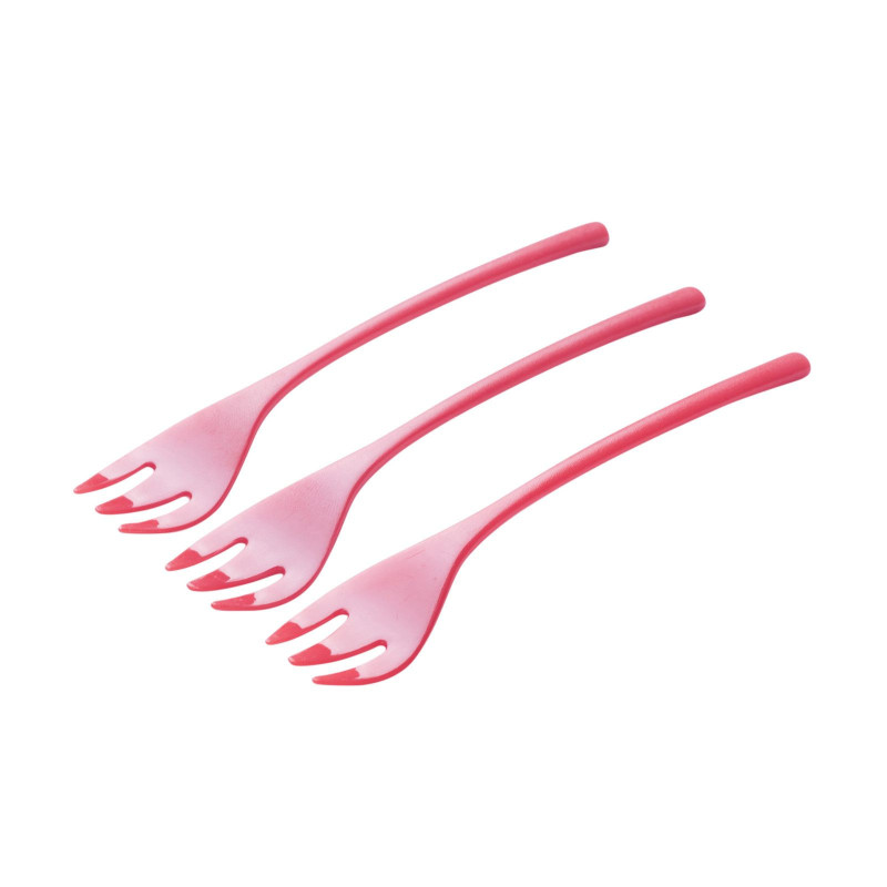 REUSABLE Buffet mini fork 10cm 50pcs red