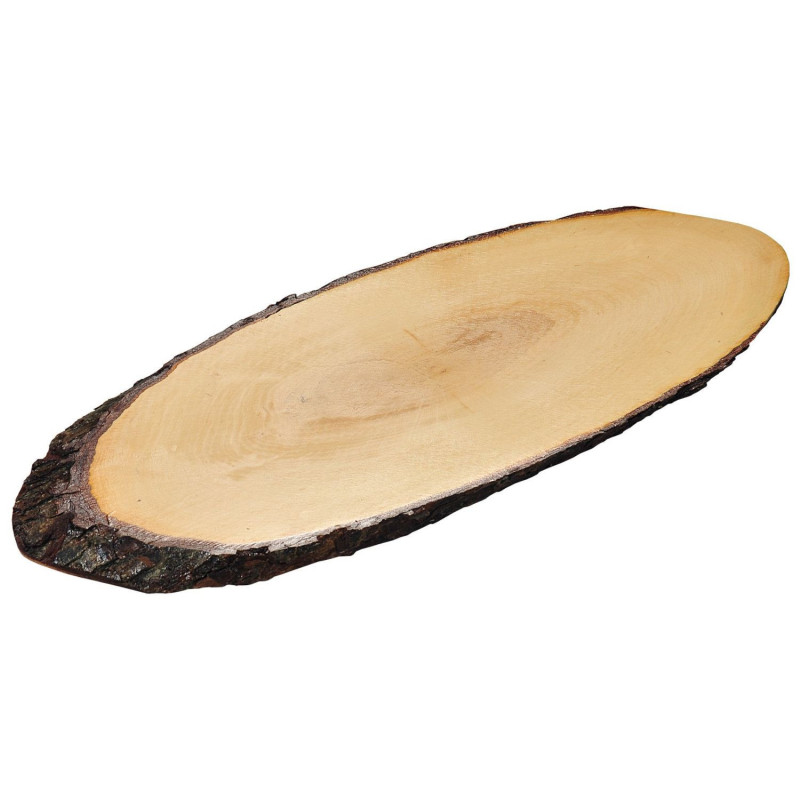 Cutting board natural bark edge wooden 40×49×17cm