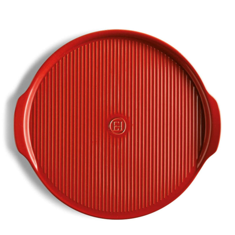 Plate for pizza D37cm, h-3cm, red