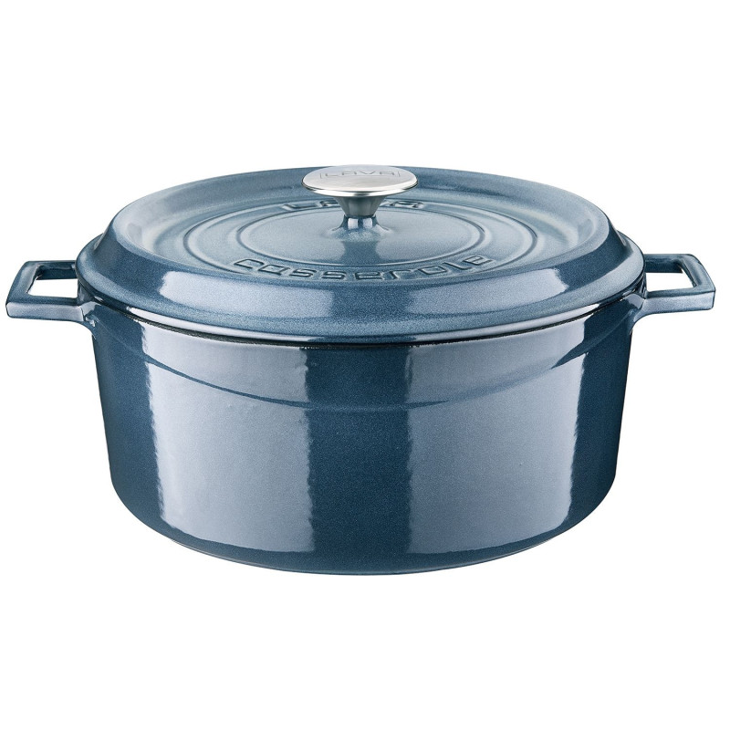 Casserole cast iron LAVA D24cm 4.49L grey induction