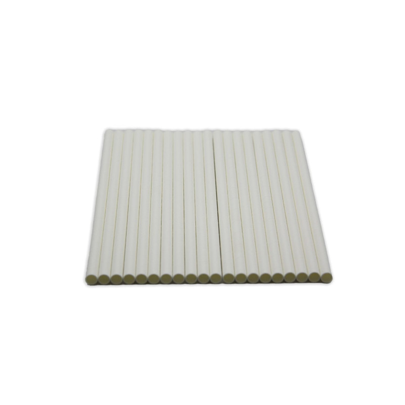 Straws paper D6mm h-20cm 250pcs white