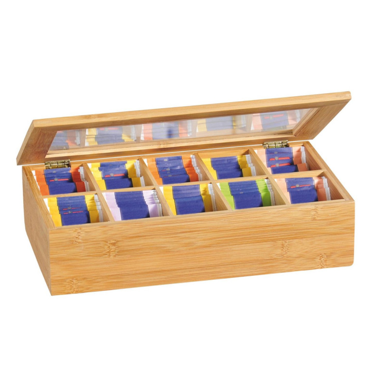 Box for tea bags 36×20cm h-9cm bamboo