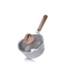 Saucepan BORNEO 16x8.5 cm / 1.4 LTR with glass lid with induction bottom (aluminium with non-stick coating)