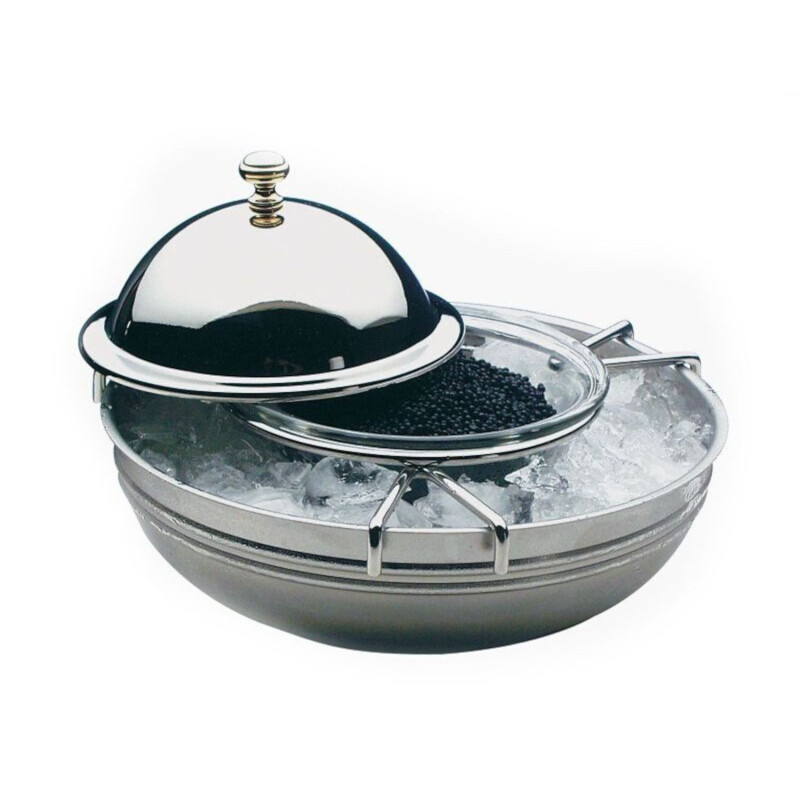 Caviar cooler glass bowl D18cm h-5cm