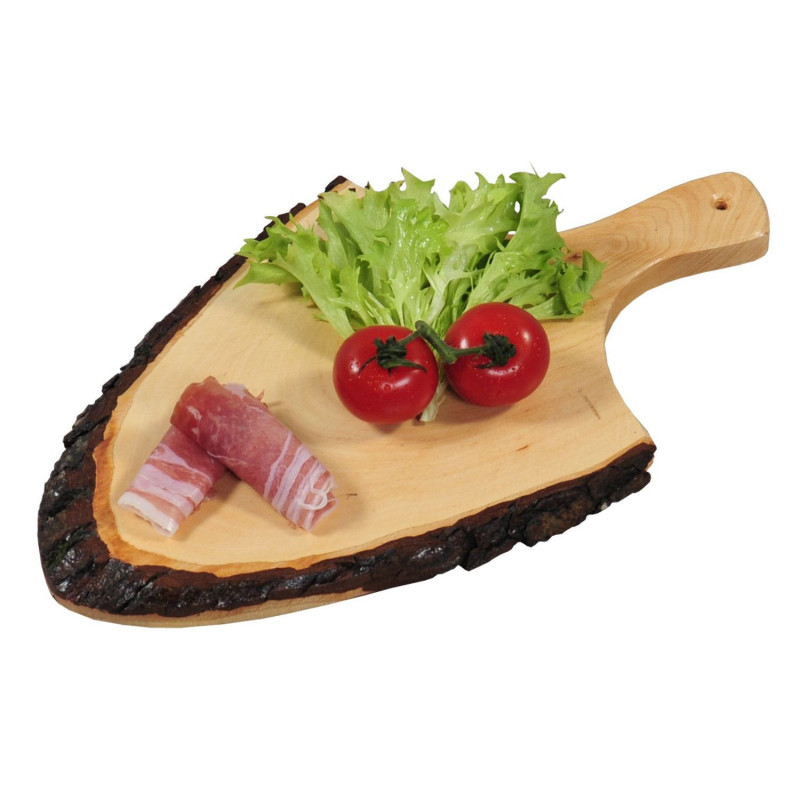 Dēlītis koka ar mizu 30-35x18cm