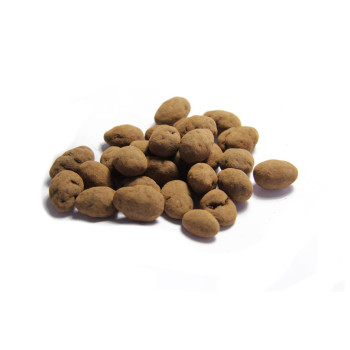 Karamelizuoti migdolai juodajame ir pieniniame šokolade su kava 2% 150g
