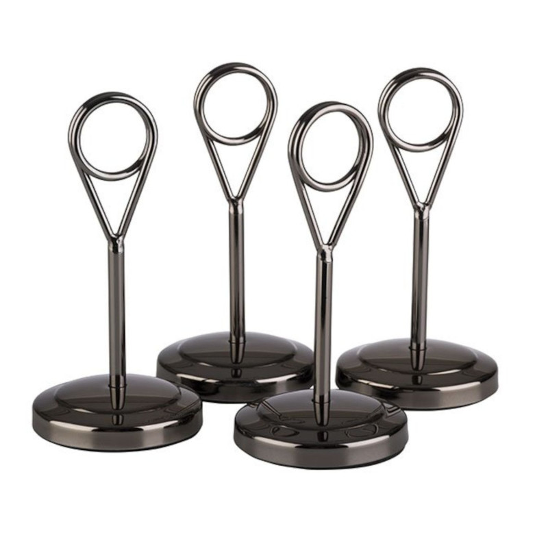 Держатели карты таблицы 4pcs Black Ø 5 см H-10,5 см + 20 карт