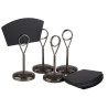 Держатели карты таблицы 4pcs Black Ø 5 см H-10,5 см + 20 карт