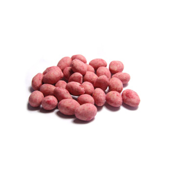 Caramelized almonds with waffle crisps and raspberry powder in white chocolate 150g CHOCOLATE IT [10]