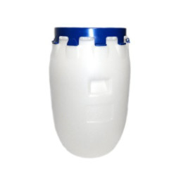 Barrel with lid 90l white