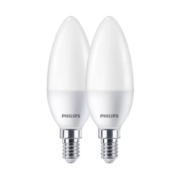 Lemputė (žvakė) Philips E 7 W E14 806 lm d 3,8 x 11,4 cm 2 vnt. (4000 K),,,