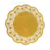 Paper doilies round 32cm 4pcs gold