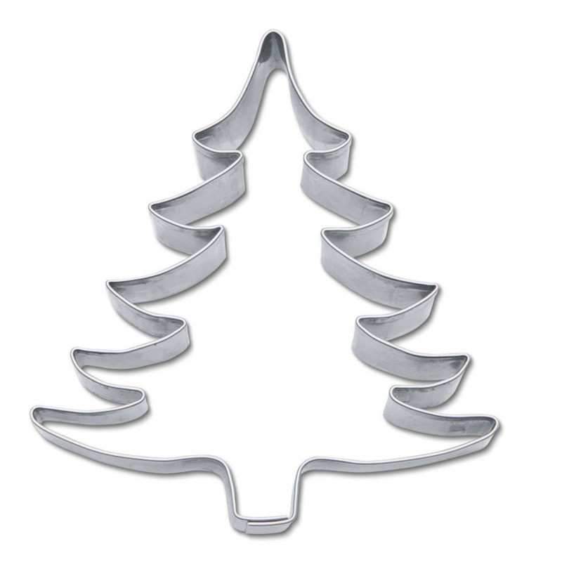 Christmas tree cookie cutter, stainless steel, 6.5cm