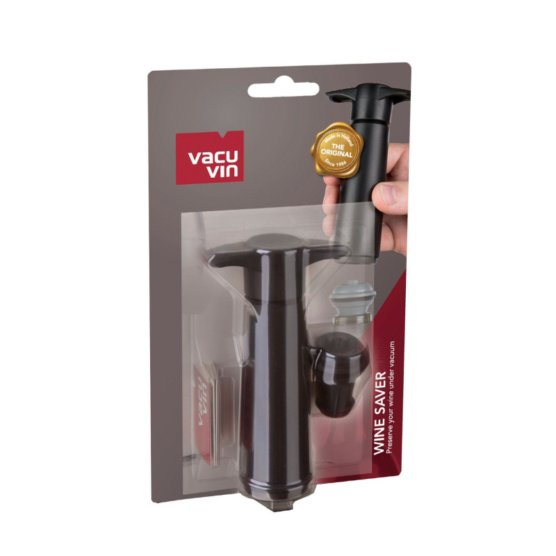Wine Saver Black (1 Pump, 1 Stopper), Blister