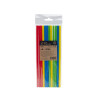 Paper drinking straws colorful MIX D8mm h-25cm 12pcs