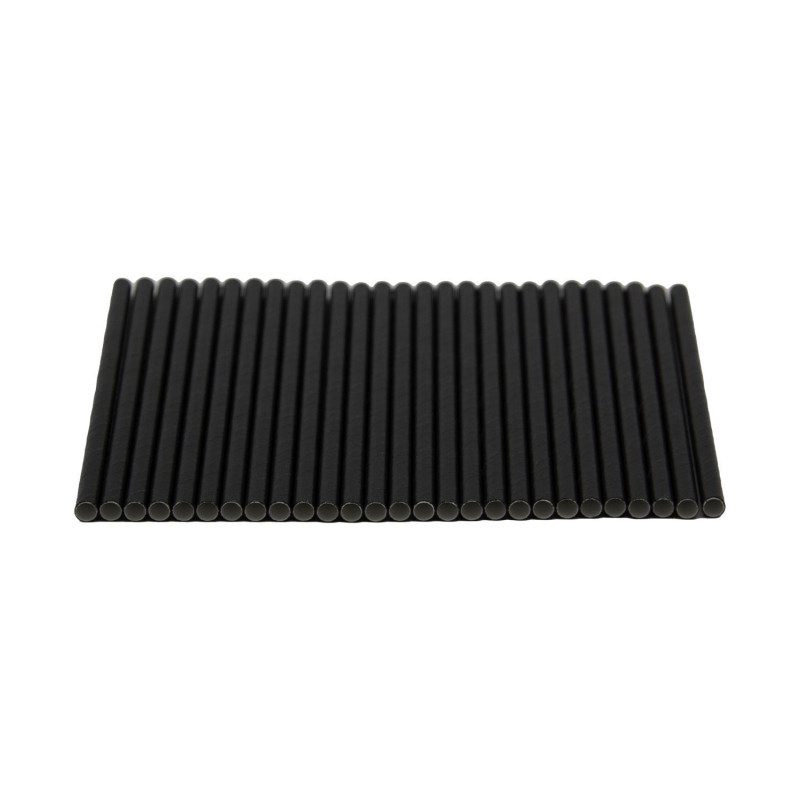 Paper straws D6mm h-15cm 250pcs black