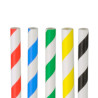 Paper Straws "Stripes" D0.6 h-19.7cm 250pcs mixed