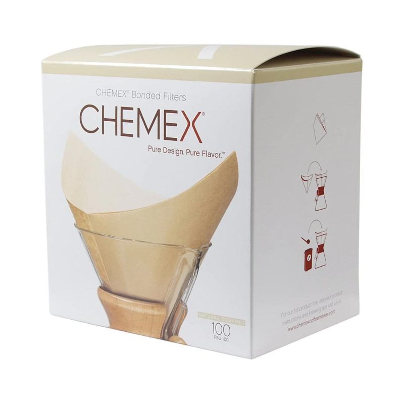 Papīra filtri CHEMEX kantainie 100 gab. Natural 6-10 krūzēm
