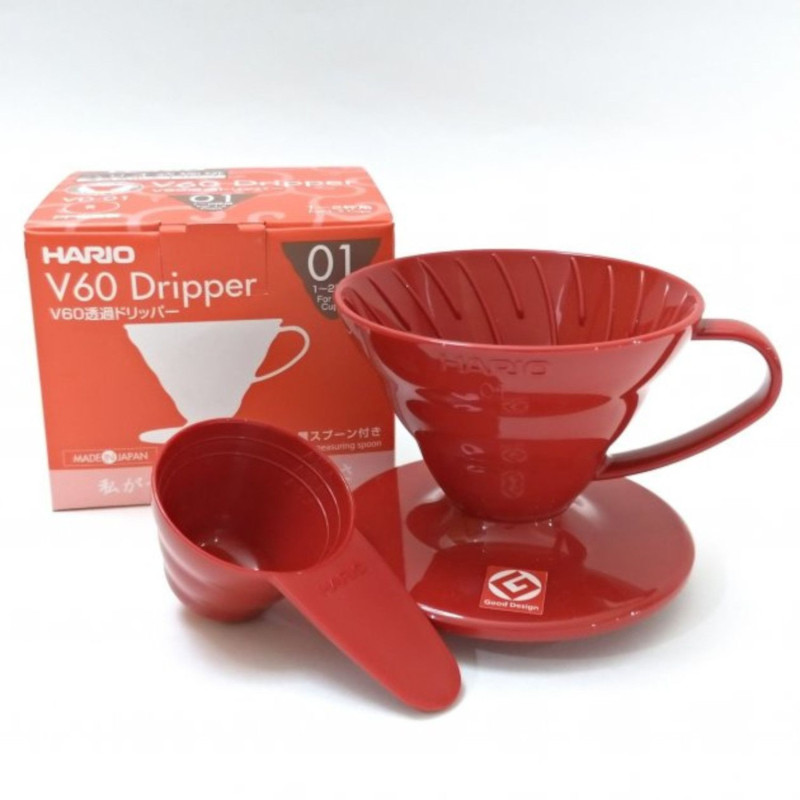 Hario V60-01 Plastic Dripper Red