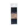 Paper drinking straws black D6mm h-20cm 12pcs