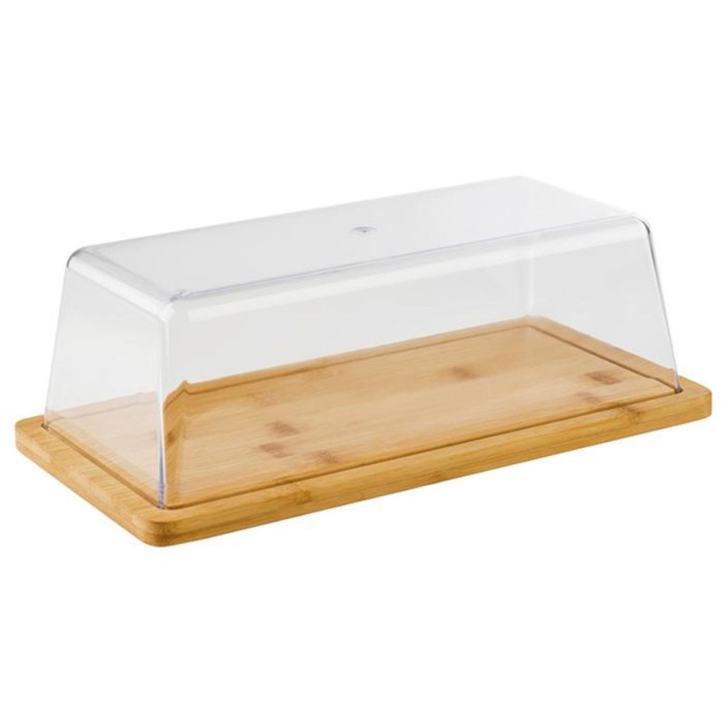 Tray wood with cover 32x16.5,h-11cm koka