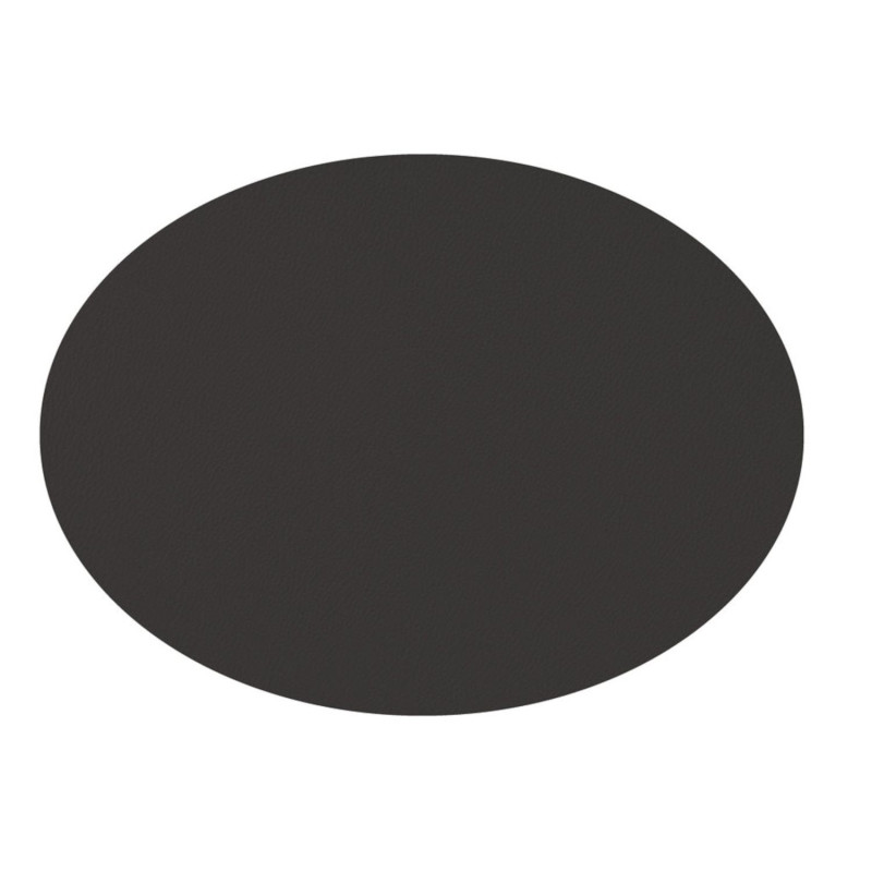 Placemat TOGO Leather look imitation, oval, 33x45cm, black