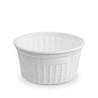 Foamcontainer round white 350ml (25pcs)