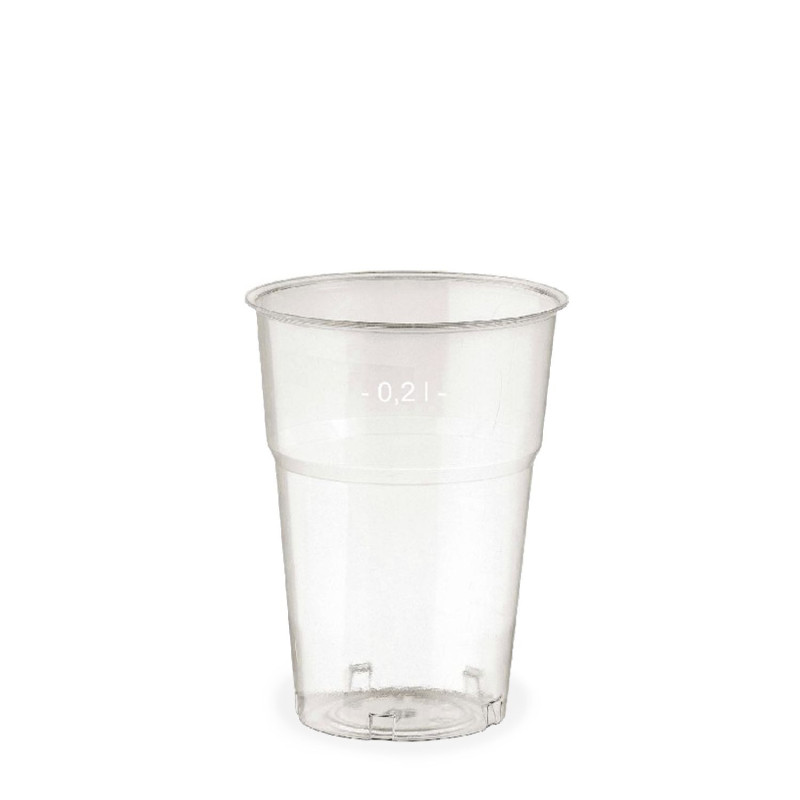 Drinking cups, plastic, transperent, 200ml, 50 pcs