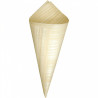 Dish for snacks disposable cone wood 17cm 50pcs