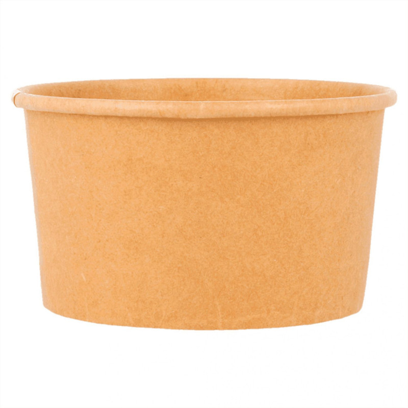 Ice-cream tubs cardboard NATURAL 180ml D8.7cm h-5.2cm 50pcs