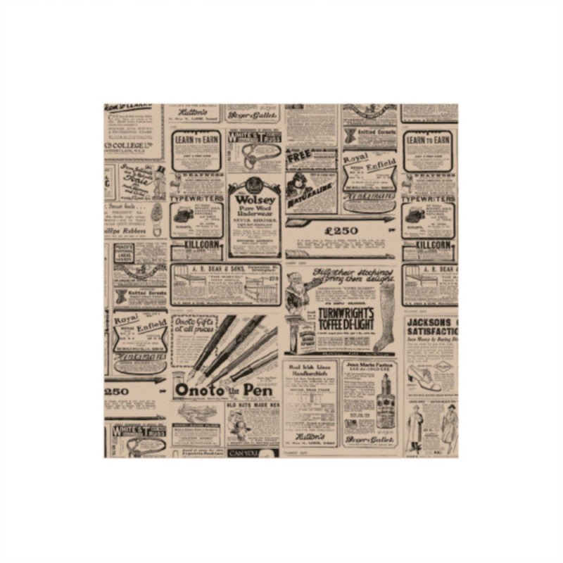 Wrapping paper TIMES 31x31cm 100pcs brown