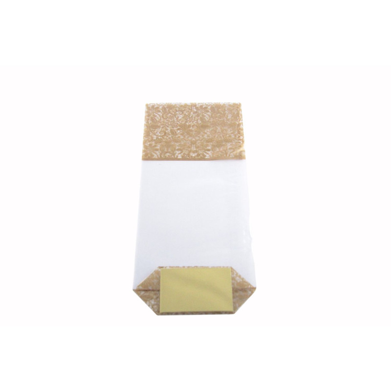 Bag with a gold base 120x275mm transparent