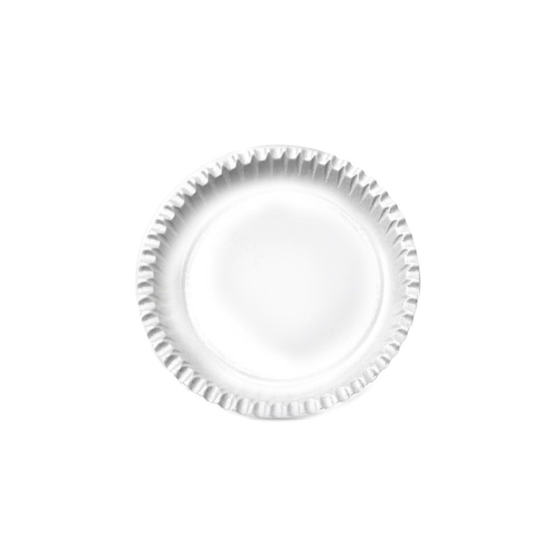 Flat paper plate 18cm 100pcs white