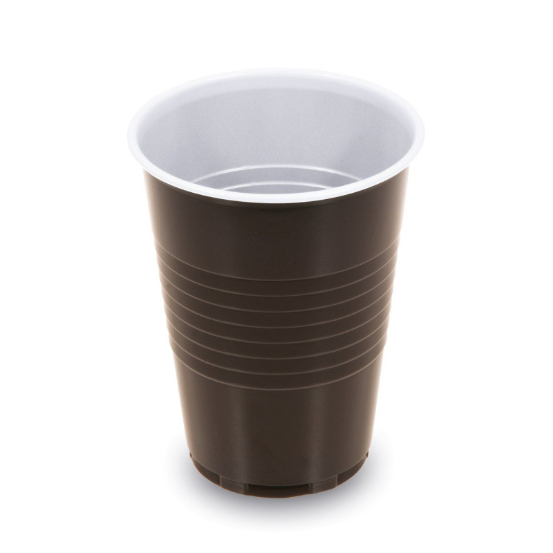Thermo cup disposable 180ml 100pcs brown-white