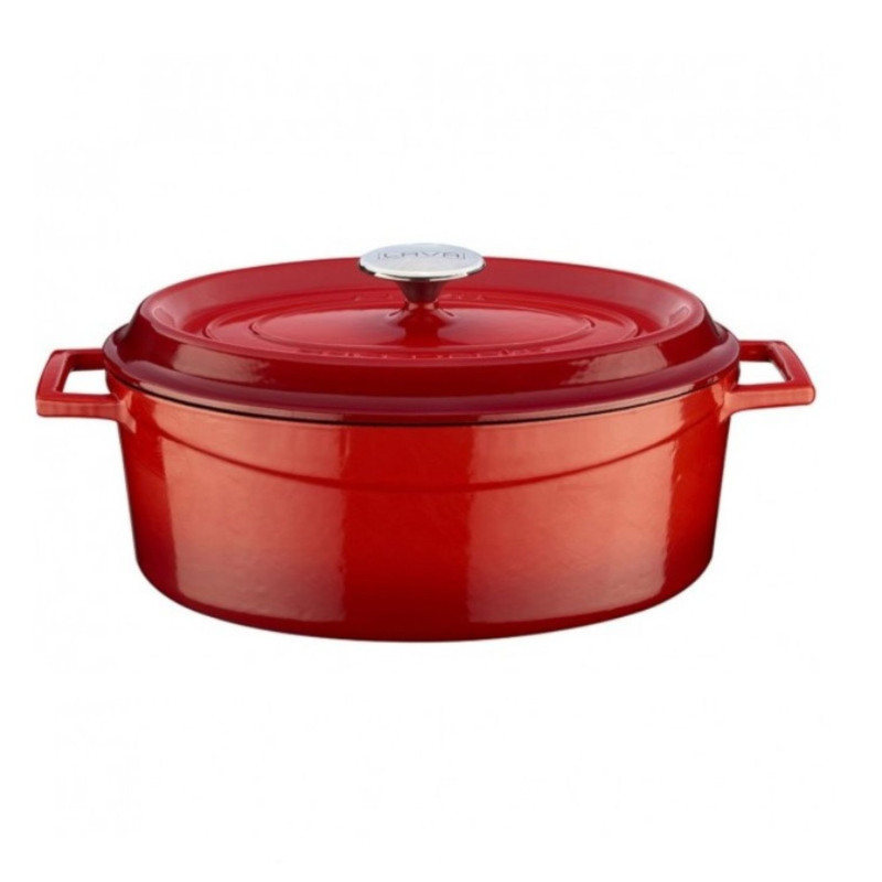 Katls čuguna LAVA OVAL 25x31cm 7.06L sarkans indukcijas