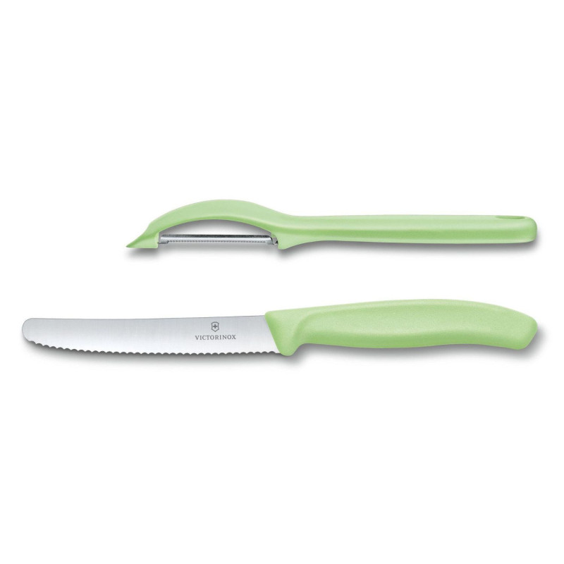 Set Tomato Knife and Universal Peeler, 2 pcs, Apple Green